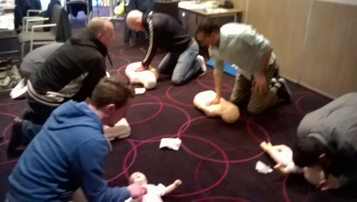 Practising CPR Skills - Pool Responder Course